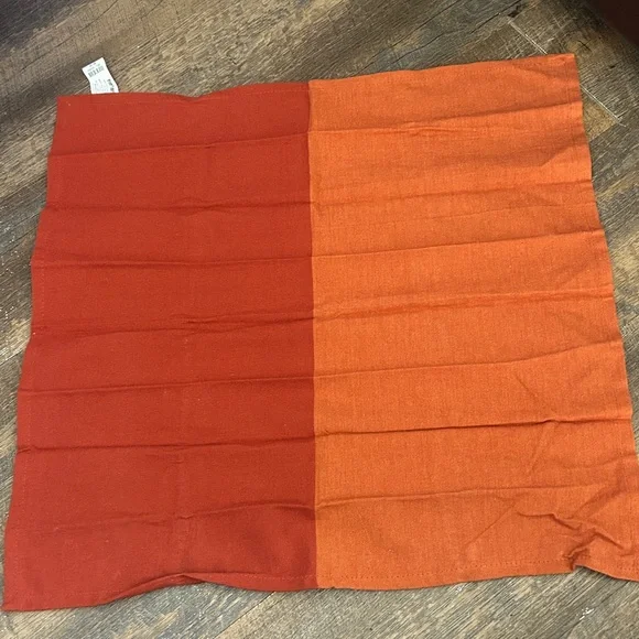Pier 1 Harvest Check Napkin in Rich Orange 4 pc.‎ 20x20