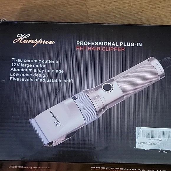Hansbrou dog grooming clippers Trimmer Gold 12V plug in HiSpeed Motor NEW