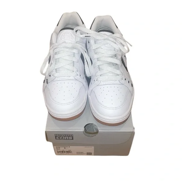New in box white and black converse