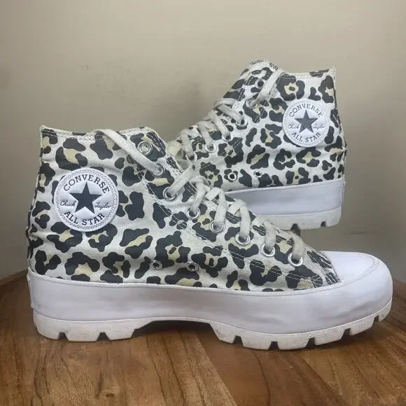 Converse Chuck Taylor All Star Lugged Leopard Womens Animal Print Size 9 Shoes