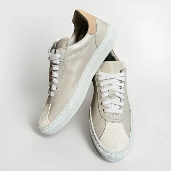 BOEMOS Italian Leather Sneaker Low Top Lace Up Women's Made in Italy Us Size 7