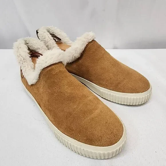 Timberland Skyla Bay Slip-On Faux Fur Lined - Women's Size 7 Cognac Sneakers Sho