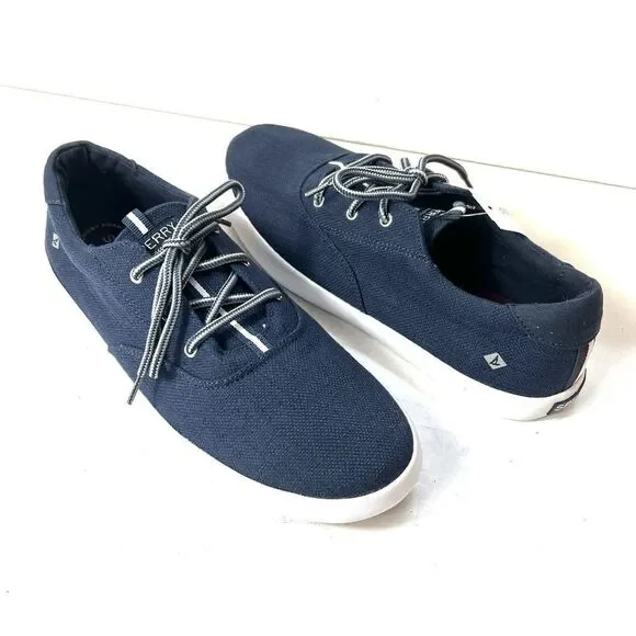 SPERRY Top-Sider Youth Sz 7 M Navy Blue Canvas Shoes Sneaker Lace Up Women's 8.5