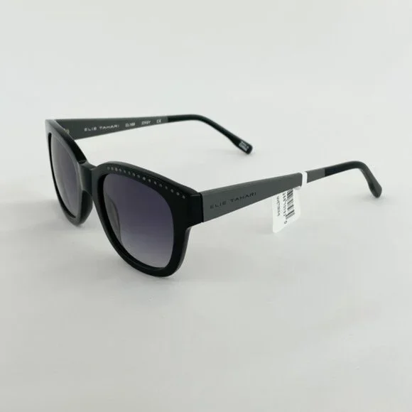 Elie Tahari Black & Gray Stud Accent Sunglasses MSRP $185