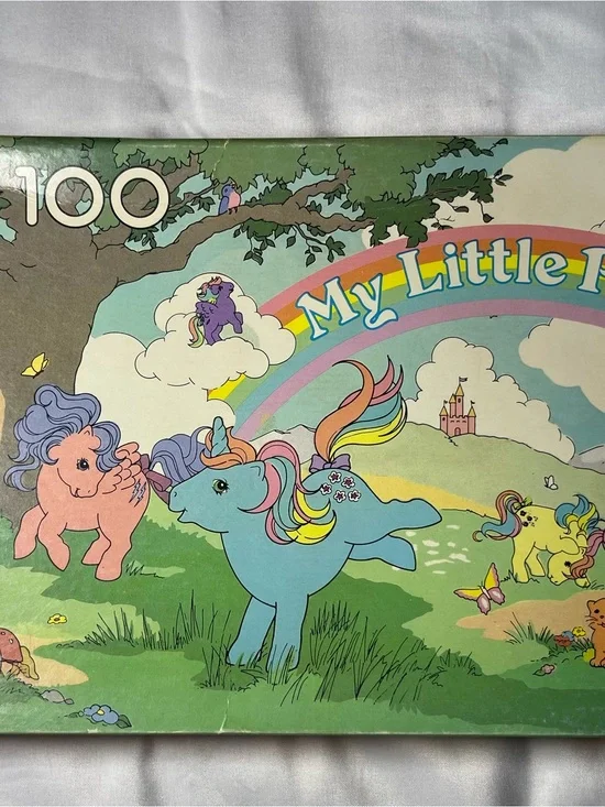Vintage 1985 My Little Pony Hasbro MB Puzzle 100 Pieces Complete w/ Box