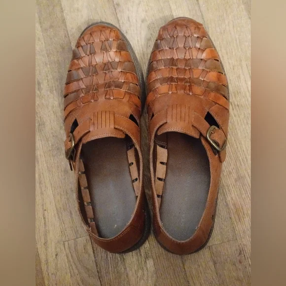 Men's Woven Tri color Leather Sandals