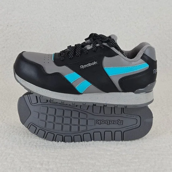 Reebok Harman Womens RB982 Composite Toe Work Sneaker 9W Grey Teal EH SR 9