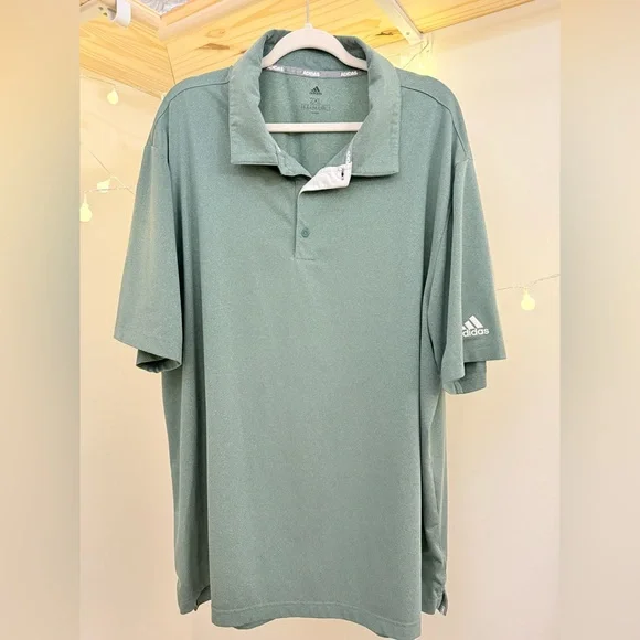 🌾Adidas Green Polo Shirt Classic‎ Design