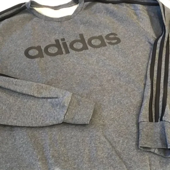 Adidas Sweatshirt 3 Stripe Arms Sz. L