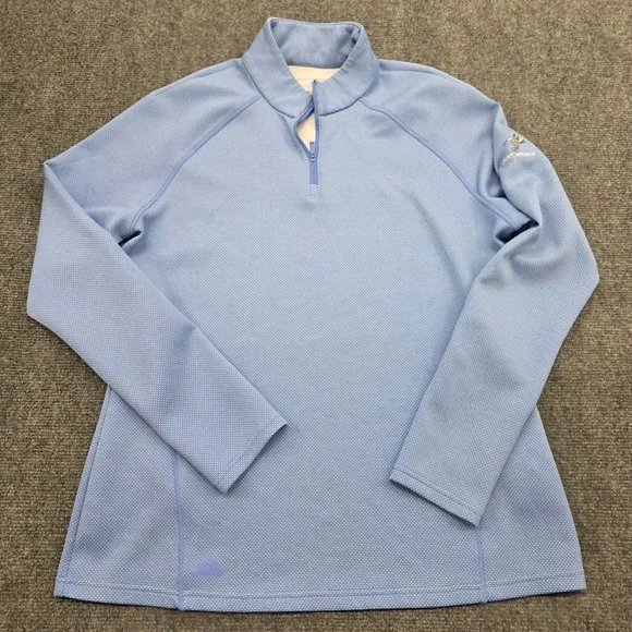 Adidas Golf Desert Springs Blue 1/4 Zip Men's Pullover - L