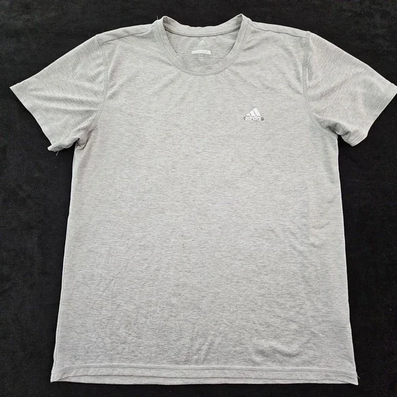 adidas Golf Gray Short Sleeve Polyester Performance T-Shirt Men's L