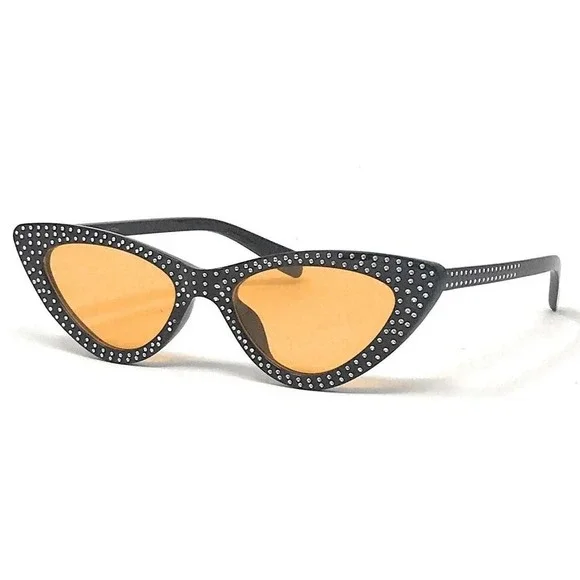 Cat Eye Sunglasses Embellished Fashion Funky Sun Glasses Women Lentes Gafas New‎