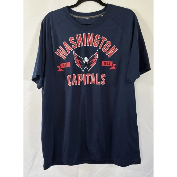 adidas t-shirt size xl washington capitals pullover short sleeves