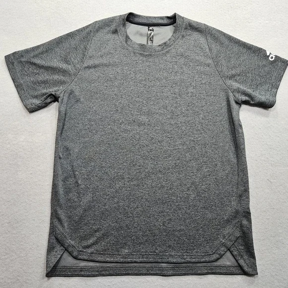 Adidas Heavy Knit Athletic T Shirt Mens Medium Charcoal Gray Raglan Sleeve