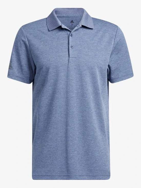 Adidas Men's Heathered Blue Performance Polo Short-Sleeves Size XL