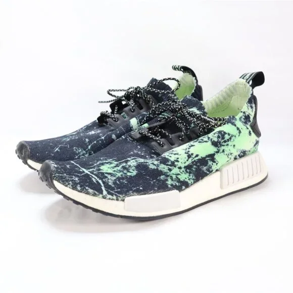 Adidas NMD R1 PK Primeknit Nomad Green‎ Marble Flash BB7996 Mens Size 8.5