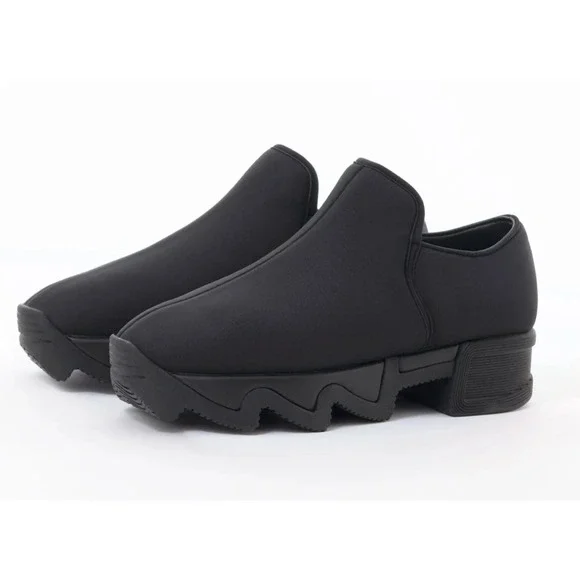 iRI NYC Wes Sneakers Black Unisex SZ 37 US 7 Slip Ons Neoprene Italian NEW