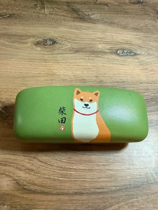 Shiba Inu Glasses Case Green Japan