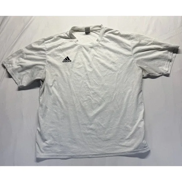 Adidas T Shirt Mens‎ 2XL White Climalite Moisture Wicking Gym Training Running