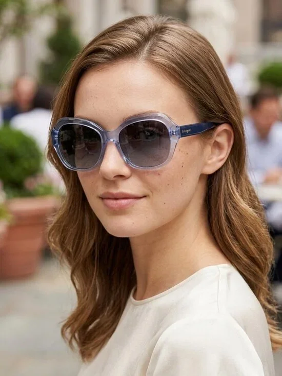 NEW KATE SPADE LOTTIE/G/S0PJP9O BLUE DARK GREY GRADIENT AUTHENTIC SUNGLASSES