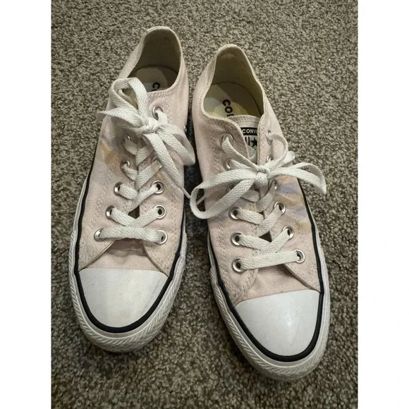 Converse Shoes Womens 8 Sneakers Lace‎ Up Lite Pink Canvas