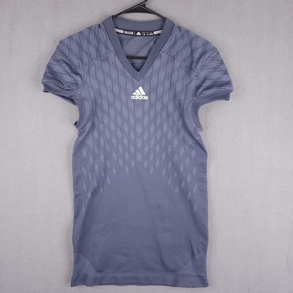 Adidas Football‎ Jersey Mens XL Blue Short Sleeve Compression Techfit Athletic