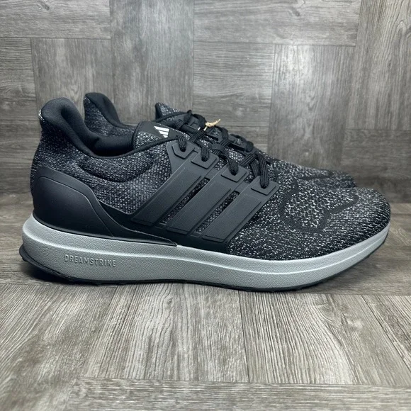 Adidas Ultradream DNA Mens 14 Black Grey Knit Running Shoes NEW JP7690