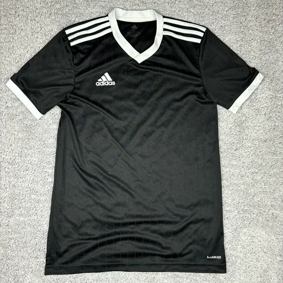 Adidas Jersey Mens Small Soccer Jersey Classic Black White Aeroready Performance