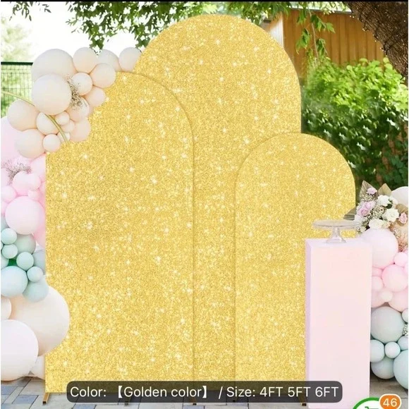 Vintage Gold Sequin Table Runner or Fabric Panel