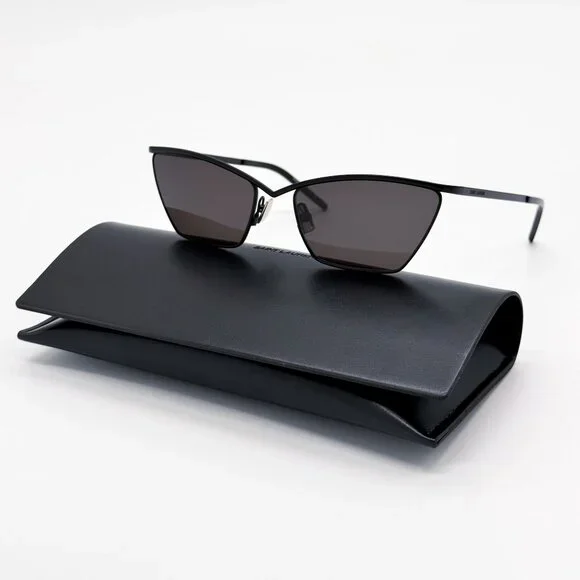 NEW SAINT LAURENT SUNGLASSES SL637 001 BLACK CAT EYE WOMEN EYEWEAR SL 637 001