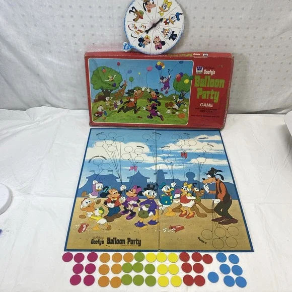 1975 Walt Disney Goofys Balloon Party‎ Whitman Complete Box Is Damaged