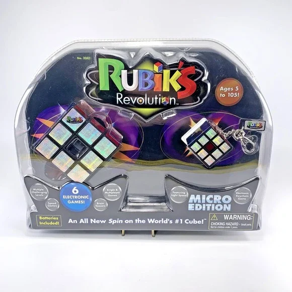 Rubik's Revolution With Micro Edition Electronic Keychain Game New In‎ Box 2007