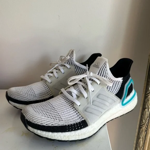 Adidas Ultra Boost 19‎ White Royal Sneakers Mens 8.5