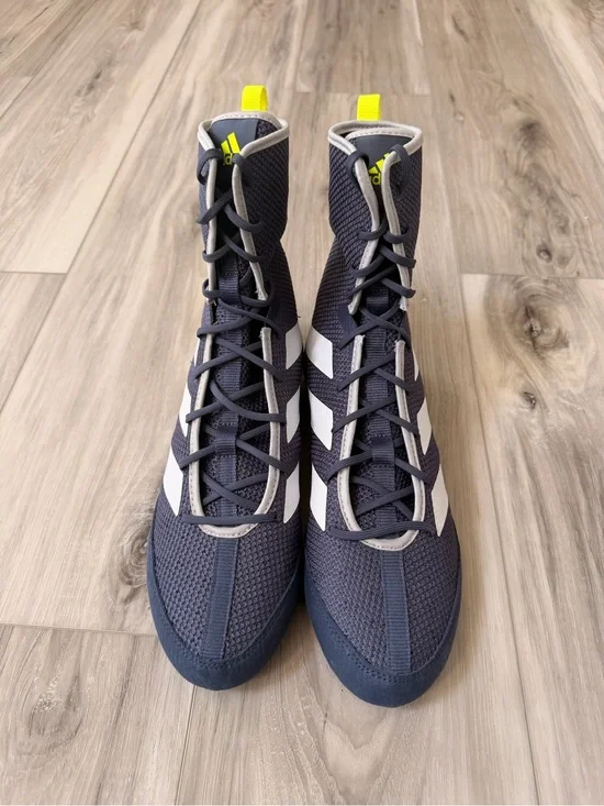 Adidas Box Hog GX2814 Boxing Shoes Gray White High Top Men’s Size 7.5