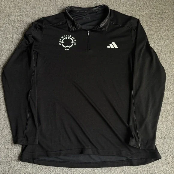 Adidas Quarter Zip Mens XL Black FIFA Club World Cup 25 Training Pullover