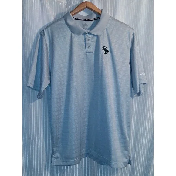 Adidas SF Performance Polo Shirt Mens‎ Silver/Gray Short Sleeve Golf Casual  XL