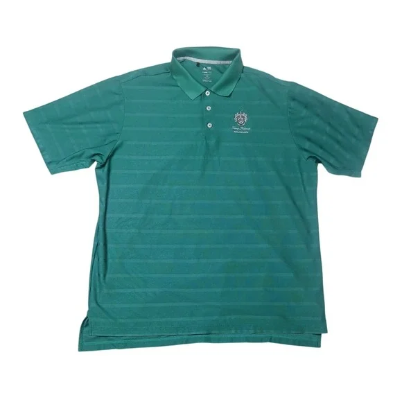 Adidas Polo Shirt Mens 2XL Green Trump National Philadelphia Golf Clima Cool
