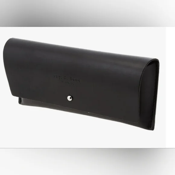 RAG AND BONE Black Leather Glasses Case With Travel Bag