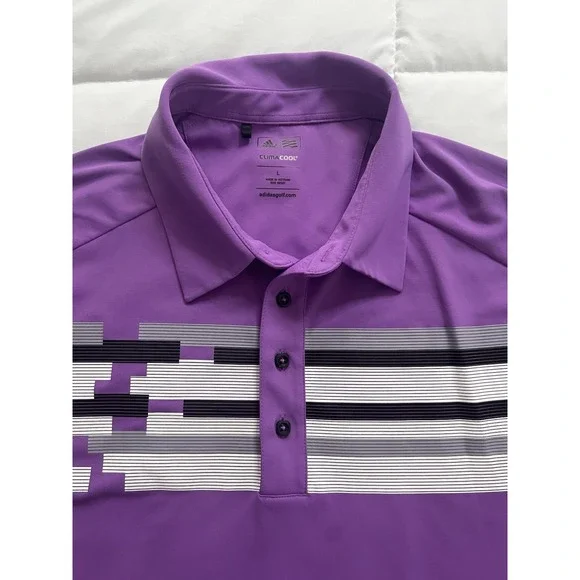 Adidas ClimaCool Golf Polo Shirt Men's XL Purple Willinger's Golf Club