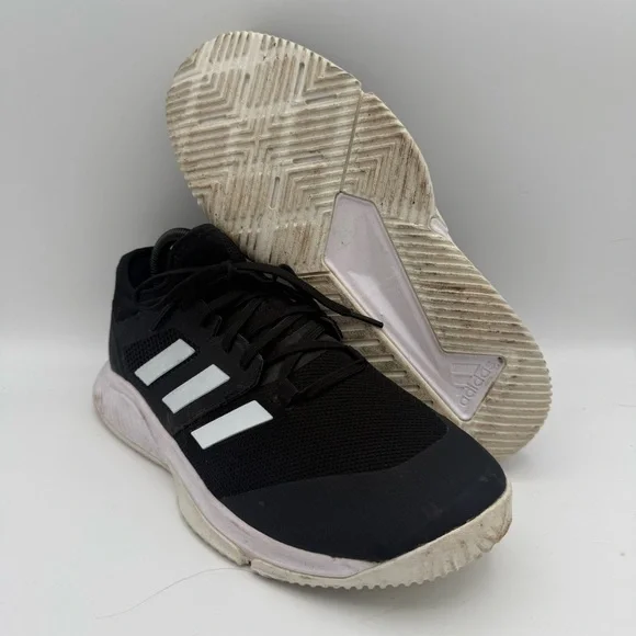 Men’s Adidas Black White Court Team Bounce‎ Indoor Athletic Sneaker Shoes Sz 9.5