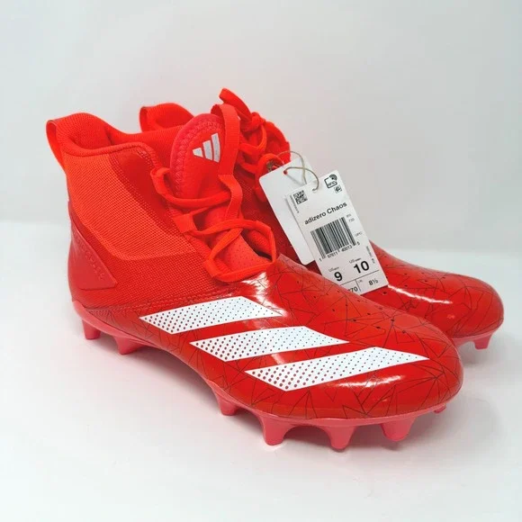 Adidas‎ Adizero Chaos Mens Size 9 Football Cleats Red White IF9717 NEW