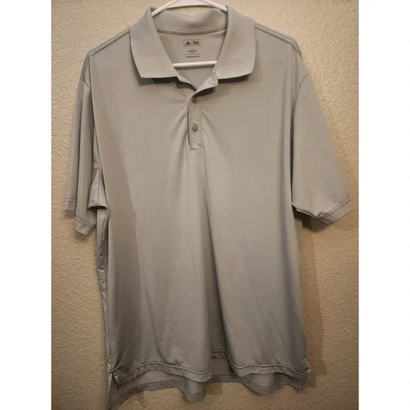 Adidas Golf Climalite Men's Large Light Blue Polo Shirt‎ Activewear Casual