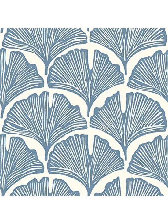 Blue Ginkgo Peel And Stick Wallpaper Removable Self Adhesive Wall Decor Floral