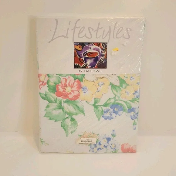 Spring Floral Tablecloth 60x84 