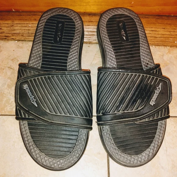 Speedo Mens Slide Flip Flop Sandals Rubber Sole Si