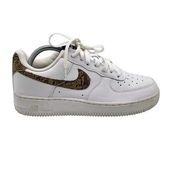 Nike Air Force 1 Low‎ Retro Ivory Snake 2019 Womens Size 7 Leather Sneakers