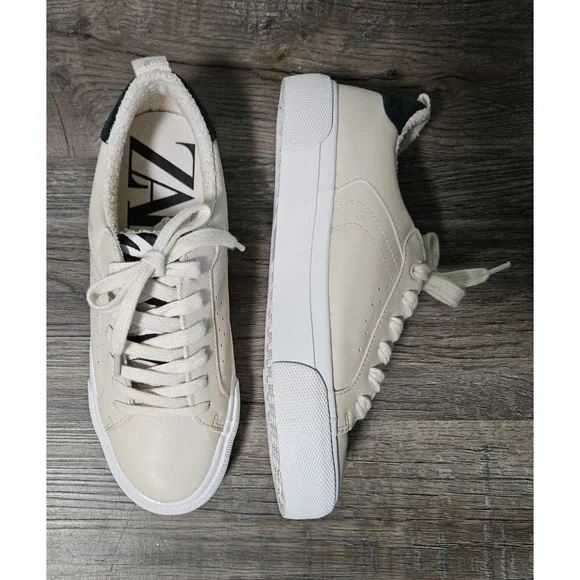 Zara's‎ Cream & Zebra Print Sneakers
