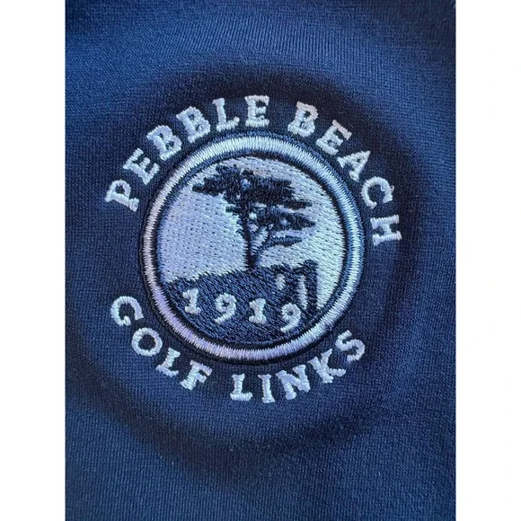 Adidas adiPure Pebble Beach 1919 Golf 1/4‎ Zip Pullover Navy Men's Small