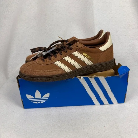 Adidas Handball Spezial Mens US 9.5 UK 9 Suede Terrace Shoes Brown KJ6016