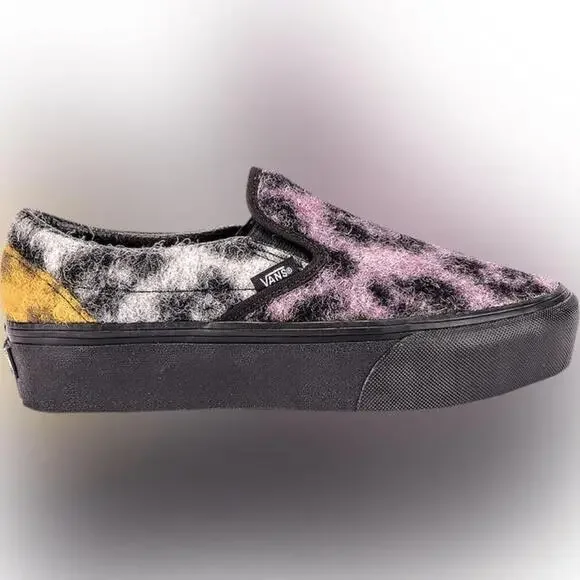 Classic Slip-On Platform 'Fuzzy Mix Leopard'
